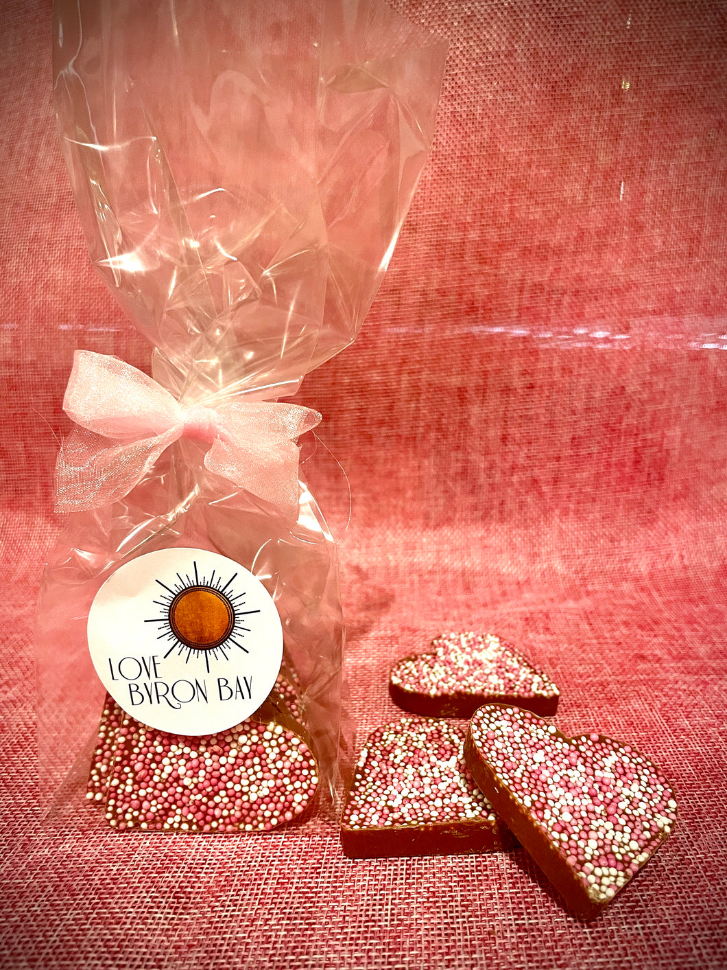Mother's Day Milk Chocolate Pink freckled Love Heart