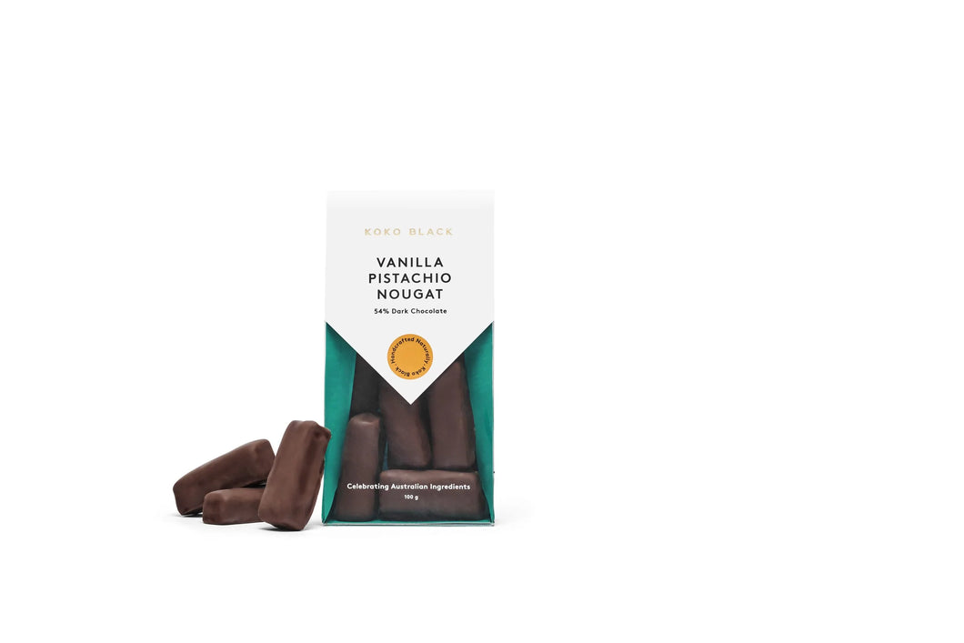 Koko Black Vanilla Pistachio Nougat 85g | Dark Chocolate