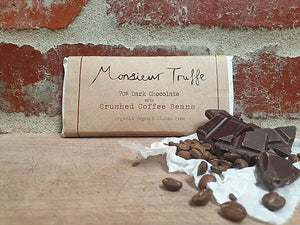 Monsieur Truffe - 70% Organic Dark Chocolate with Crushed Coffee Beans