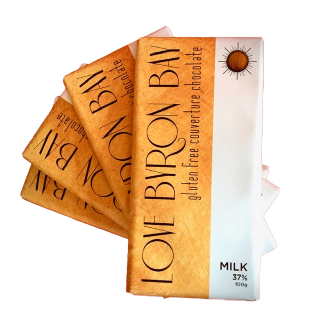 Love Byron Bay's - Delicious Milk Chocolate Blocks Special Offer - Buy 3 and get one FREE
